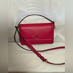 MICHAEL KORS Pink Jet Set Leather Convertible  Crossbody Bag